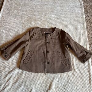 BCBGMaxAzria Brown/Taupe/Khaki Blazer Jacket Size Large